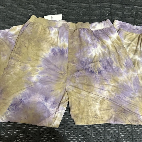NWT Purple & Green Tie Dye Comfy Joggers - Picture 4 of 9
